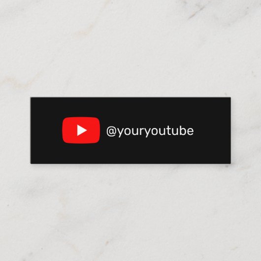 YouTube Moderne trendy sociale media eenvoudige lo Contactkaartje (Voorkant)