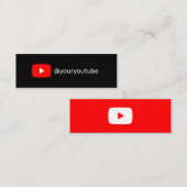 YouTube Moderne trendy sociale media eenvoudige lo Contactkaartje (Voorkant / Achterkant)
