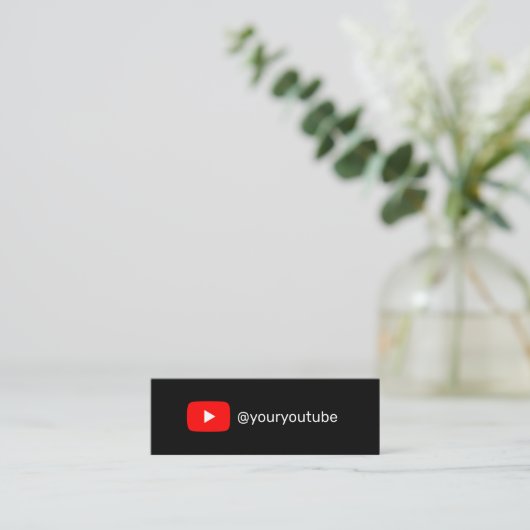 YouTube Moderne trendy sociale media eenvoudige lo Contactkaartje (Staand voorkant)