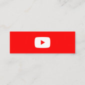 YouTube Moderne trendy sociale media eenvoudige lo Contactkaartje (Achterkant)