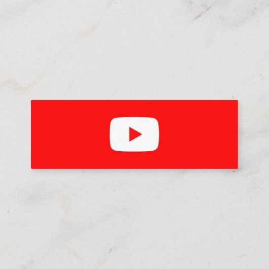 YouTube Moderne trendy sociale media eenvoudige lo Contactkaartje (Achterkant)