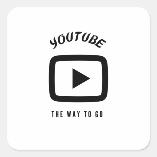 Youtube om te gaan vierkante sticker (Voorkant)