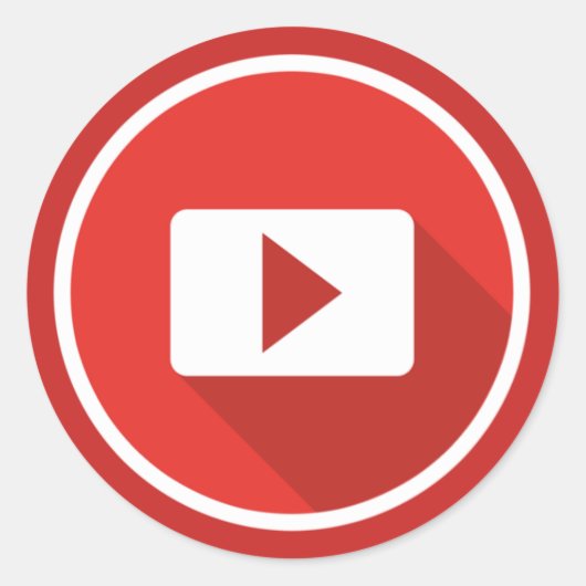 YouTube-poster is geweldig Ronde Sticker (Voorkant)