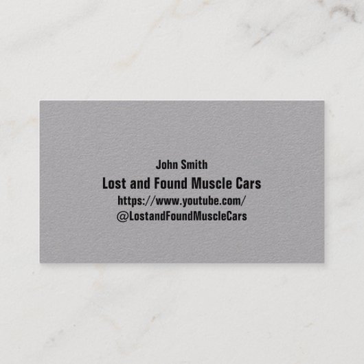 YouTube QR Code Visitekaartje (Achterkant)