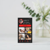 YouTube Red Influencer Vlogger Creator QR-code Visitekaartje (Staand voorkant)