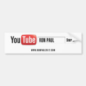 YouTube Ron Paul Bumpersticker (Voorkant)