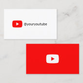 YouTube sociale media moderne trendy marketing Contactkaartje (Voorkant / Achterkant)