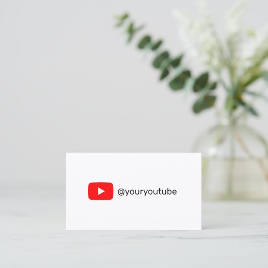 YouTube sociale media moderne trendy marketing Contactkaartje (Staand voorkant)