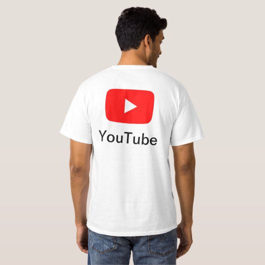 YouTube T-shirts van hoge kwaliteit (Achterkant volledig)