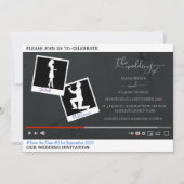 YouTube-thema gepersonaliseerde trouw uitnodiging (Voorkant)