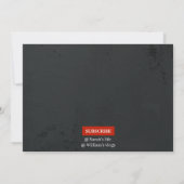 YouTube-thema gepersonaliseerde trouw uitnodiging (Achterkant)