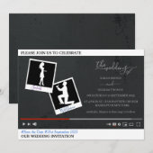YouTube-thema gepersonaliseerde trouw uitnodiging (Voorkant / Achterkant)