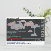 YouTube-thema schattig geslacht onthult partijuitn Kaart (Staand voorkant)