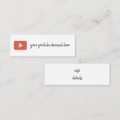 youtube-visitekaartje mini visitekaartje (Voorkant / Achterkant)