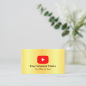 Youtube Vlogger Golden en eenvoudige QR-code Visitekaartje (Staand voorkant)