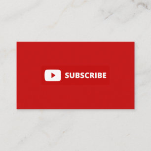 Youtube Youtuber Abonneer Visitekaartje