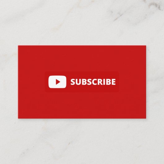Youtube Youtuber Abonneer Visitekaartje (Voorkant)
