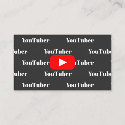 Youtube Youtuber Social Media Bloger Visitekaartje (Voorkant)