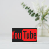 Youtube Youtuber Social Media Bloger Vloger Visitekaartje (Staand voorkant)