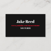 Youtube Youtuber Social Media Bloger Vloger Visitekaartje (Achterkant)