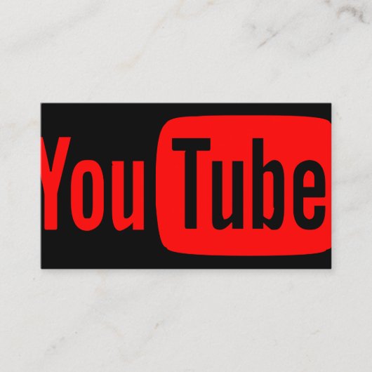 Youtube Youtuber Social Media Bloger Vloger Visitekaartje (Voorkant)