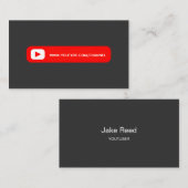 Youtube Youtuber Social Media Bloger Vloger Visitekaartje (Voorkant / Achterkant)