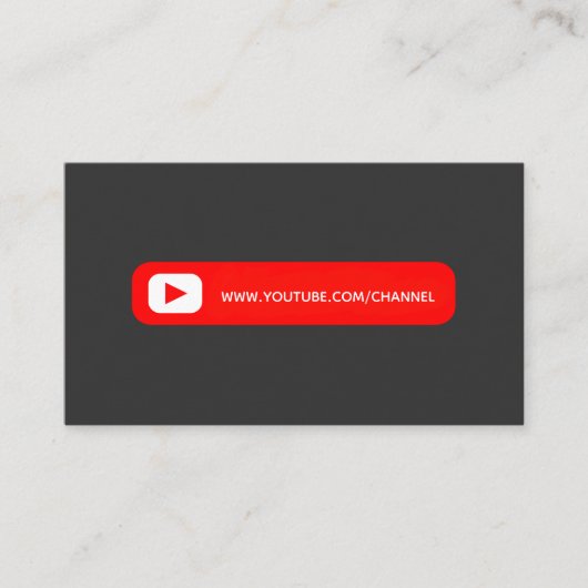 Youtube Youtuber Social Media Bloger Vloger Visitekaartje (Voorkant)