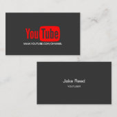 Youtube Youtuber Social Media Bloger Vloger Visitekaartje (Voorkant / Achterkant)