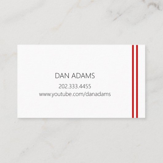 Youtube Youtuber Subscribe Visitekaartje (Achterkant)