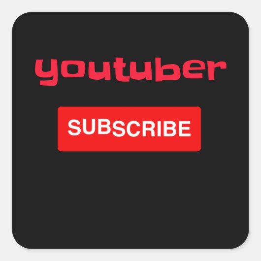 Youtuber Gamer Vierkante Sticker (Voorkant)