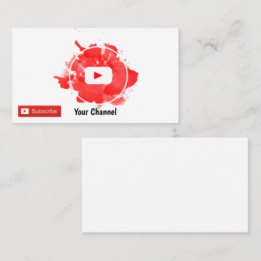 Youtuber Visitekaartje (Voorkant / Achterkant)