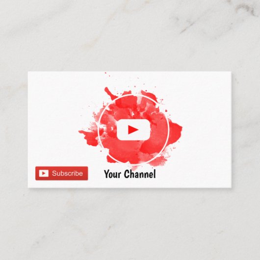 Youtuber Visitekaartje (Voorkant)