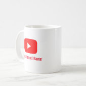 YouTuber Vlogger YouTube Kanaalnaam Koffie Mok (Voorkant links)