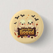 "You've Been Boo'ed" Cheerful Ghosts Button (Voorkant)