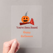 You've been Booed happy Halloween pumpink broom sc Acryl Uitnodigingen (Insitu (Draagbaar))
