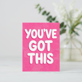 You've got this words on pink briefkaart