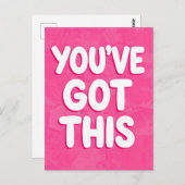 You've got this words on pink briefkaart (Voorkant / Achterkant)