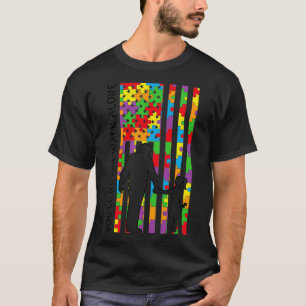 Youx27ll Loop nooit alleen Papa en Dochtervlag 2 T-shirt