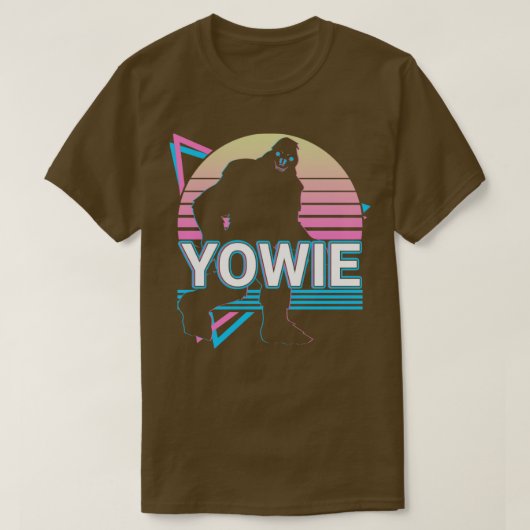 Yowie Cryptid Cryptozoology Retro T-shirt (Design voorkant)