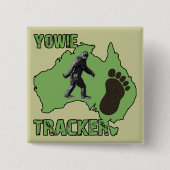 Yowie Tracker Vierkante Button 5,1 Cm (Voorkant)