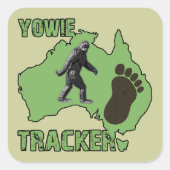 Yowie Tracker Vierkante Sticker (Voorkant)