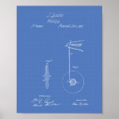  Yoyo 1867 Patent Art Blueprint Poster (Voorkant)
