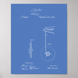  Yoyo 1867 Patent Art Blueprint Poster