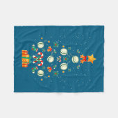 Yoyo Christmas Tree Xmas  Fleece Deken (Voorkant (Horizontaal))