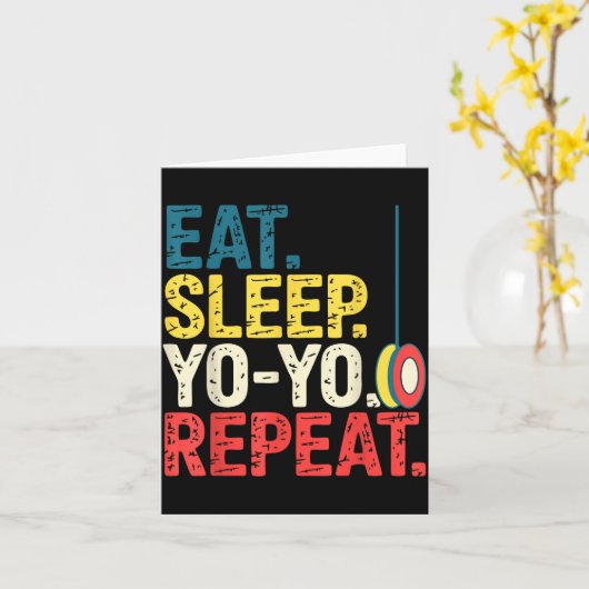 Yoyo Player Yo-yo Enthusiast  Kaart (Gele Bloem)