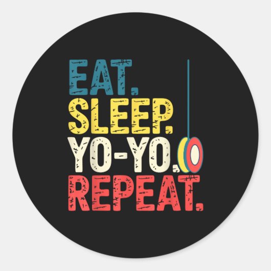 Yoyo Player Yo-yo Enthusiast Ronde Sticker (Voorkant)