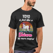 Yoyo Retro Unicorn Sunset T-shirt (Voorkant)
