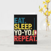 Yoyo Speler Yo-yo Enthousiast  Kaart (Gele Bloem)