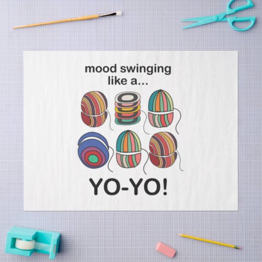 Yoyo stemmingen schommelen als een jojo Grappig Tissuepapier (Craft)