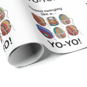 Yoyo stemmingwisselingen als een jojo Grappig Cadeaupapier (Rol Hoek)
